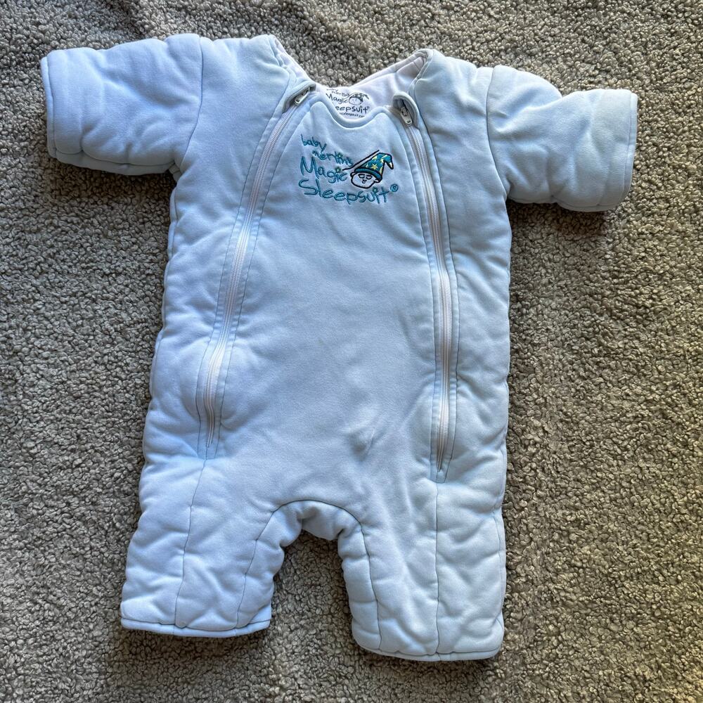 Baby Merlin Magic Light Blue Sleepsuit Size Large